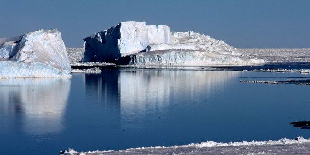 ANTARCTICA - 1994/01/01: Antarctica, Weddell Sea, Polynya (open Water) In Pack Ice, Icebergs. (Photo by Wolfgang Kaehler/LightRocket via Getty Images)