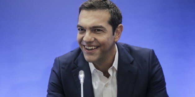 THESSALONIKI, GREECE - SEPTEMBER 10 : Greek Prime Minister Alexis Tsipras speaks during a press conference within the 82nd Thessaloniki International Fair (TIF) in Thessaloniki, Greece on September 10, 2017. (Photo by Ayhan Mehmet/Anadolu Agency/Getty Images)