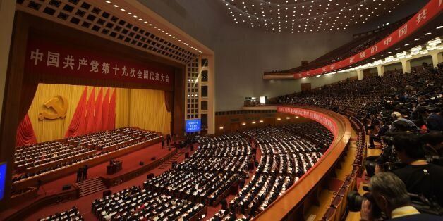A general view shows delegates attending the opening of the 19th Communist Party Congress at the Great Hall of the People in Beijing on October 18, 2017.The Chinese Communist Party opens its week-long, twice-a-decade congress in the Great Hall of the People. / AFP PHOTO / NICOLAS ASFOURI (Photo credit should read NICOLAS ASFOURI/AFP/Getty Images)
