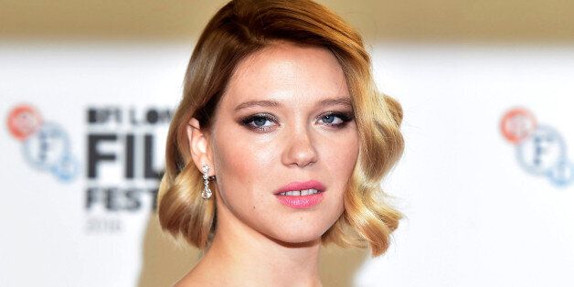 LÃ©a Seydoux poses as she arrives for the gala screening of the film