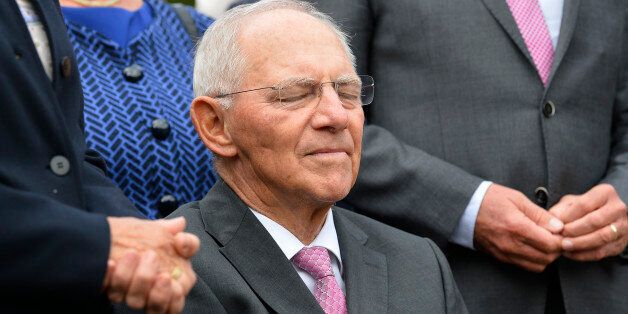 German Finance Minister Wolfgang Schaeuble attends festivities to celebrate his 75th birthday on September 18, 2017 in Offenburg, southern Germany. / AFP PHOTO / THOMAS KIENZLE (Photo credit should read THOMAS KIENZLE/AFP/Getty Images)