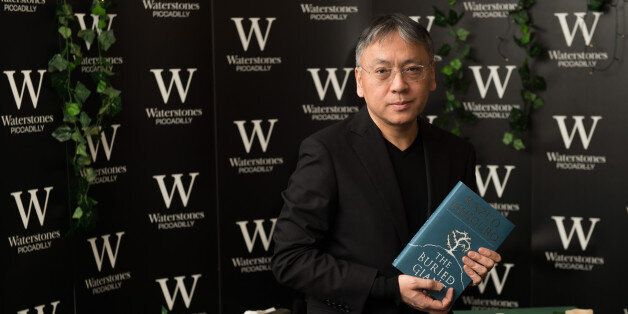 LONDON, ENGLAND - MARCH 02: Kazuo Ishiguro meets fans and signs copies of his new novel 'The Buried Giant' at Waterstone's, Piccadilly on March 2, 2015 in London, England. (Photo by Ian Gavan/Getty Images)