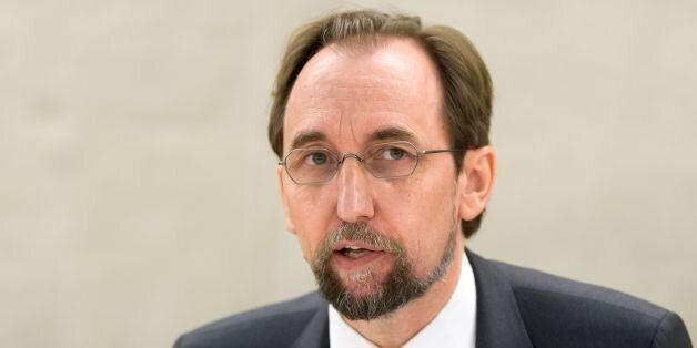 United Nations High Commissioner for Human Rights, Jordanian Zeid Ra'ad Al Hussein addresses a session of United Nations Human Rights Council on June 6, 2017 in Geneva.The United Nations Human Rights Council opens a new session, with a speech from US envoy Nikki Haley following threats from Washington to quit the council over its treatment of Israel. / AFP PHOTO / Fabrice COFFRINI (Photo credit should read FABRICE COFFRINI/AFP/Getty Images)