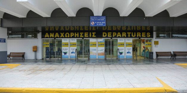 Photo show the Heraklion International Airport, Nikos Kazantzakis (Greek writer) the second busiest airport in Greece in passenger traffic after Athens international Airport and the primary airport on the island of Crete, Greece. Heraklion airport is a state owned airport. A hub for SkyExpress, a local airline but also the Greek owned airlines such as Aegean Airlines, Olympic Air, Astra Airlines, Ellinair and Minoan Air in the past have Heraklion as a focus city as it is a popular summer destination. In 2017 Heraklion airport is expected to have about 7.000.000 people passenger traffic. Most of the flights in this airport are seasonal. (Photo by Nicolas Economou/NurPhoto via Getty Images)