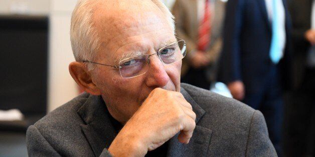 BERLIN, GERMANY - SEPTEMBER 26: German Finance Minister Wolfgang Schaeuble attends the first faction meeting of the Christian Democrats party at the German federal parliament, Bundestag, in the Reichstag building in Berlin, Germany on September 26, 2017. (Photo by Maurizio Gambarini/Anadolu Agency/Getty Images)