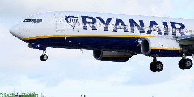 A Ryanair plane lands at Dublin Airport on September 21, 2017. Ryanair chief executive Michael O'Leary on September 21, 2017, said he could not rule out axing more flights, but added any additional cancellations would not be linked to ongoing pilot roster problems. / AFP PHOTO / Paul FAITH (Photo credit should read PAUL FAITH/AFP/Getty Images)