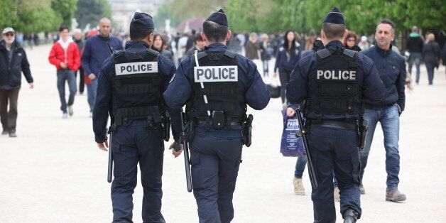 Paris, France - April 27, 2013: French police control the street in Paris, France April 27, 2013, Paris, France