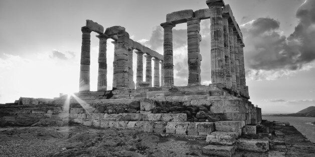 Temple of Poseidon in Sounio cape Athens.