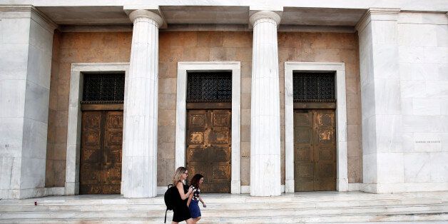 ATHENS, GREECE - JULY 25: A general view of the Bank of Greece on July 25, 2017 in Athens, Greece. After an absence of three years, Greece has returned to the International Bonds Market. This will increase the trust of international investors as it hopes to issue a new five-year bond allowing it to gradually stop dependence on borrowed bailout funds. (Photo by Milos Bicanski/Getty Images)