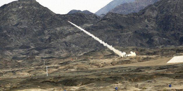 XINJIANG, CHINA - AUGUST 05: (CHINA MAINLAND OUT)An international air-defense missile contest is held at the foot of the Tianshan Mountains in northwest Chinas Xinjiang Uygur Autonomous Region, Aug. 5, 2017. Teams from Iran, Belarus, Venezuela, China, Russia, Egypt and Uzbekistan take part in the contest.(Photo by TPG/Getty Images)