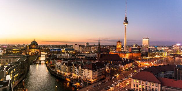 Berlin Skyline in the dusk