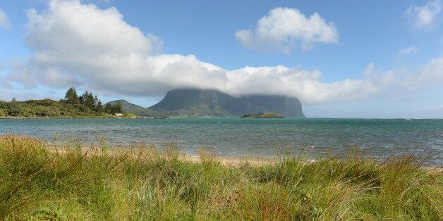 The landscape of the tiny island of Lord Howe, part of New South Wales on January 27, 2015 in Lord Howe Island, Australia. With amazing five star property Capella Lodge and camping sites, no more than 400 people can stay on the island with direct flights from Sydney with Qantaslink.