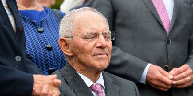 German Finance Minister Wolfgang Schaeuble attends festivities to celebrate his 75th birthday on September 18, 2017 in Offenburg, southern Germany. / AFP PHOTO / THOMAS KIENZLE (Photo credit should read THOMAS KIENZLE/AFP/Getty Images)