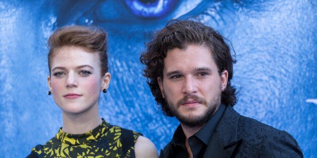 LOS ANGELES, CALIFORNIA - JULY 12: Actors Kit Harington and Rose Leslie attend the Premiere Of HBO's 'Game Of Thrones' Season 7 at Walt Disney Concert Hall on July 12, 2017 in Los Angeles, California. (Photo by Greg Doherty/Patrick McMullan via Getty Image)
