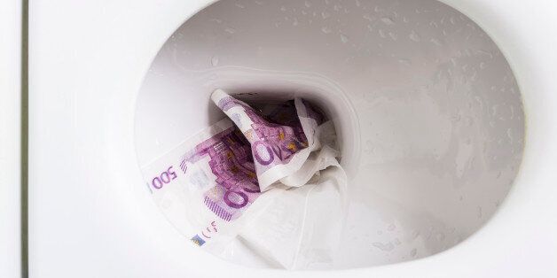 Flushing five hundred euros down the toilet