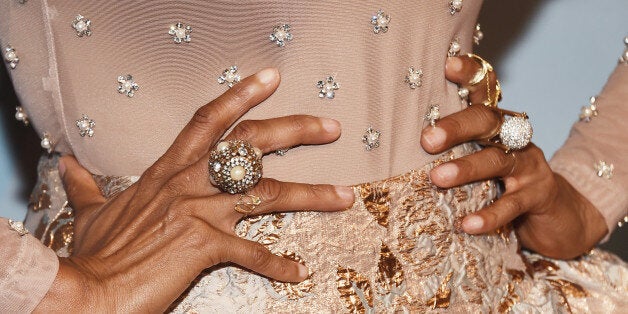 HOLLYWOOD, CA - SEPTEMBER 20: Model Tyra Banks, ring detail, attends NBC's 'America's Got Talent' Season 12 Finale at the Dolby Theatre on September 20, 2017 in Hollywood, California. (Photo by Amanda Edwards/WireImage)