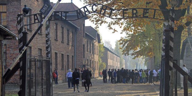 Auschwitz, Poland - 30 October, 2015: people are visiting memorial and museum Auschwitz I, Poland