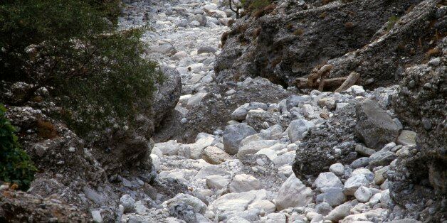 GREECE - JUNE 08: Creek bed in the Samaria gorge, Samaria national park, Crete, Greece. (Photo by DeAgostini/Getty Images)