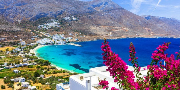 Beautiful Aegialis bay,Amorgos,Greece.