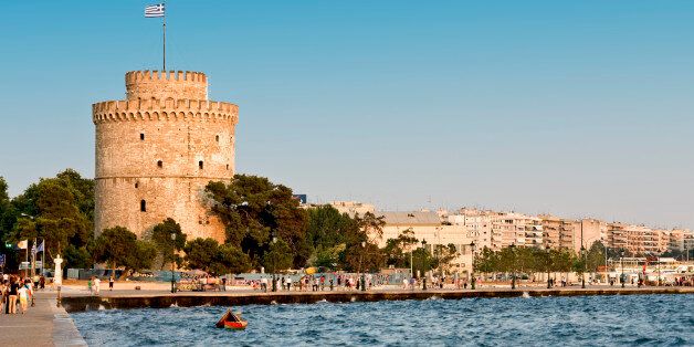 The white tower at Thessaloniki city in Greece