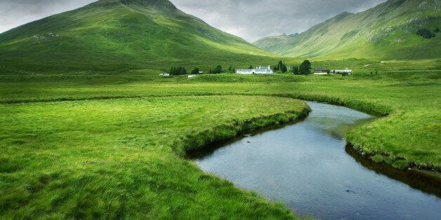 Glen Cluanie in the Scottish Highlands.