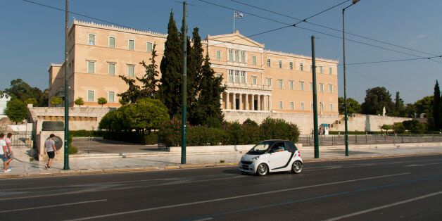 Hellenic Parliament house in Athens, Greece, August 2014