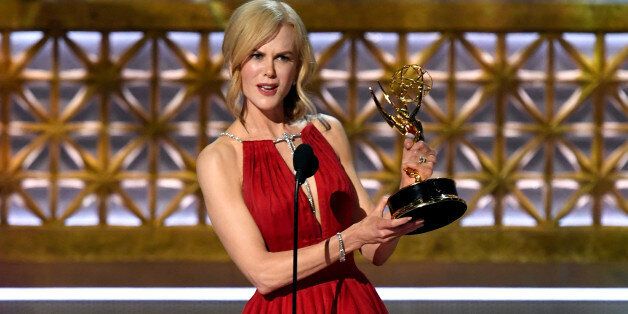 LOS ANGELES, CA - SEPTEMBER 17: Actor Nicole Kidman accepts Outstanding Lead Actress in a Limited Series or Movie for 'Big Little Lies' onstage during the 69th Annual Primetime Emmy Awards at Microsoft Theater on September 17, 2017 in Los Angeles, California. (Photo by Kevin Winter/Getty Images)