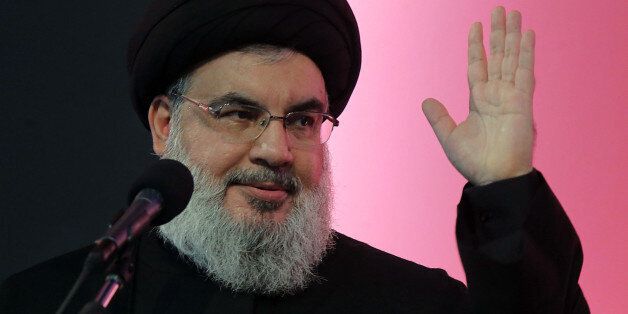Hassan Nasrallah, the head of Lebanon's militant Shiite Muslim movement Hezbollah, speaks during a ceremony on the eve of the tenth day of the mourning period of Muharram, which marks the day of Ashura, in a southern suburb of the capital Beirut on October 11, 2016.Ashura mourns the death of Imam Hussein, a grandson of the Prophet Mohammed, who was killed by armies of the Yazid near Karbala in 680 AD. / AFP / afp / STRINGER (Photo credit should read STRINGER/AFP/Getty Images)