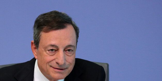 Mario Draghi, president of the European Central Bank (ECB), speaks during a news conference following the bank's interest rate decision, at the ECB headquarters in Frankfurt, Germany, on Thursday, July 20, 2017. The ECB deferred the delicate decision of how and when to venture the next step toward policy normalization until later this year. Photographer: Krisztian Bocsi/Bloomberg via Getty Images