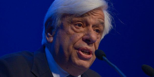 ATHENS, GREECE - JUNE 06: President of the Hellenic Republic Prokopios Pavlopoulos delivers opening remarks at Concordia Europe Summit on June 6, 2017 in Athens, Greece. (Photo by Leigh Vogel/Getty Images for Concordia Europe Summit)