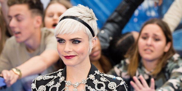 LONDON, ENGLAND - JULY 24: Cara Delevingne attends the 'Valerian And The City Of A Thousand Planets' European Premiere at Cineworld Leicester Square on July 24, 2017 in London, England. (Photo by Jeff Spicer/Getty Images)