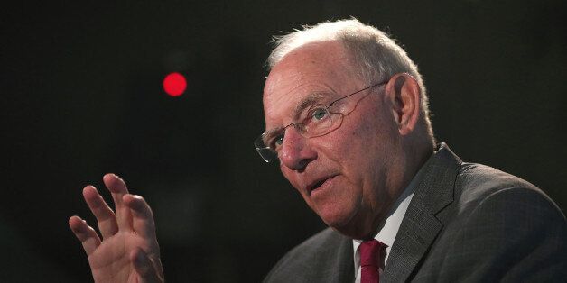 Wolfgang Schaeuble, Germany's finance minister, speaks during a Bloomberg Television interview at a Bloomberg G-20 event in Berlin, Germany, on Tuesday, June 13, 2017. Schaeuble said that the U.K. would be welcomed back to the European Union if the British decided they no longer wanted to quit the bloc. Photographer: Krisztian Bocsi/Bloomberg via Getty Images