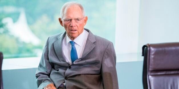 German finance minister Wolfgang Schaeuble arrives for the weekly cabinet meeting at the Chancellery in Berlin on August 16, 2017. / AFP PHOTO / Odd ANDERSEN (Photo credit should read ODD ANDERSEN/AFP/Getty Images)