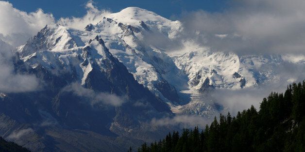 The Mont-Blanc mountain and summit are seen from Emosson, Switzerland August 9, 2017. REUTERS/Denis Balibouse