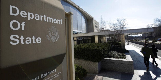 People enter the State Department Building in Washington, U.S., January 26, 2017. REUTERS/Joshua Roberts