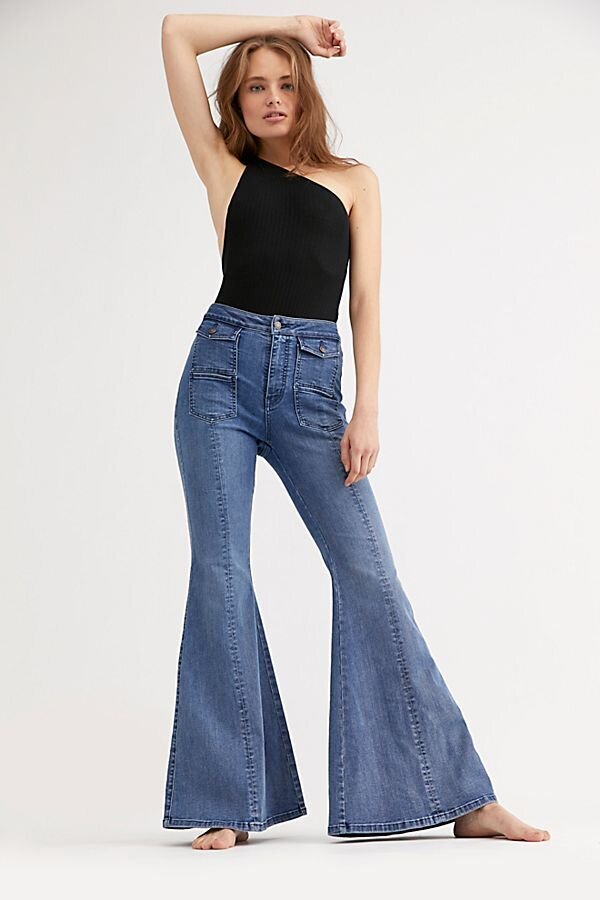 very flared jeans