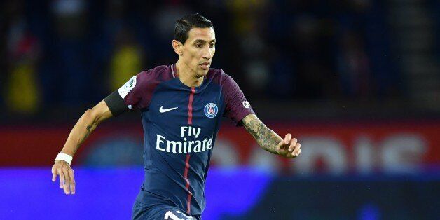 PARIS, FRANCE - AUGUST 20: Angel Di Maria of Paris Saint-Germain in action during the French Ligue 1 soccer match between Paris Saint-Germain (PSG) and Toulouse FC at the Parc des Princes Stadium in Paris, France on August 20, 2017. (Photo by Mustafa Yalcin/Anadolu Agency/Getty Images)