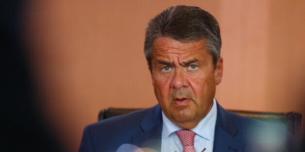 German Foreign Minister and Vice Chancellor Sigmar Gabriel presides the weekly cabinet meeting at the Chancellery in Berlin, Germany, August 2, 2017. REUTERS/Hannibal Hanschke