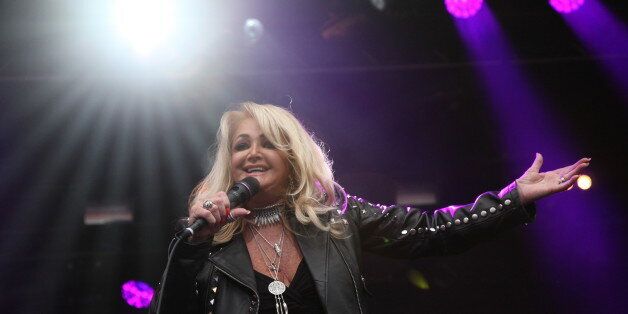 NAAS, IRELAND - JULY 30: Bonnie Tyler performs on stage at Punchestown Music Festival at Punchestown Racecourse on July 30, 2017 in Naas, Ireland. (Photo by Debbie Hickey/Getty Images)