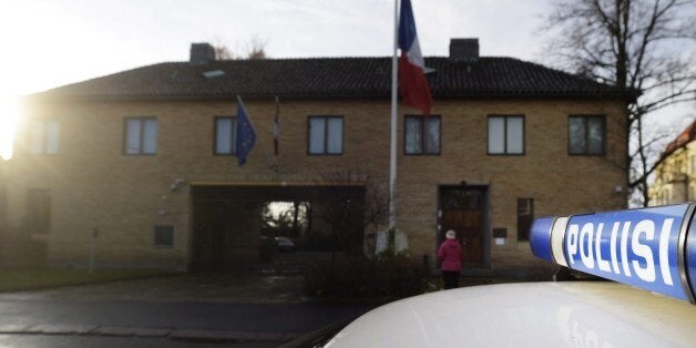 A police car is parked in front of the French embassy in Helsinki, Finland on November 14, 2015 a day after deadly attacks in Paris. The string of coordinated attacks in and around Paris late November 13, 2015 left more than 120 people dead, in the worst such violence in France's history. AFP PHOTO / Lehtikuva / VESA MOILANEN FINLAND OUT (Photo credit should read VESA MOILANEN/AFP/Getty Images)