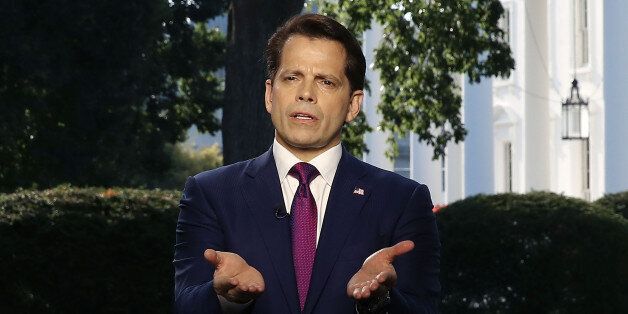 WASHINGTON, DC - JULY 26: White House Communications Director Anthony Scaramucci speaks on a morning television show, from the north lawn of the White House on July 26, 2017 in Washington, DC. (Photo by Mark Wilson/Getty Images)