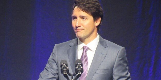 Canadian Prime Minister Justin Trudeau attended the National Governors Association Meeting in Providence, RI on July 14, 2017. The Canadian PM addressed the audience at the meeting where US Vice President Pence was also in attendance. (Photo by Kyle Mazza/NurPhoto via Getty Images)