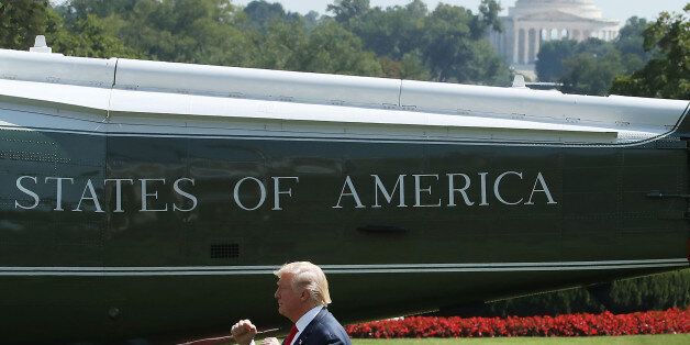 WASHINGTON, DC - AUGUST 04: President Donald Trump walks to Marine One before departing from the White House on August 4, 2017 in Washington, DC. President Trump is traveling to Bedminster, N.J. for his summer break. (Photo by Mark Wilson/Getty Images)