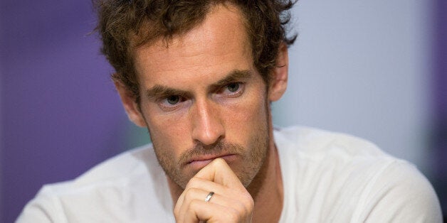 Tennis - Wimbledon - London, Britain - July 12, 2017 Great Britainâs Andy Murray during a press conference after losing his quarter final match against Sam Querrey of the U.S. REUTERS/Joe Toth/Pool