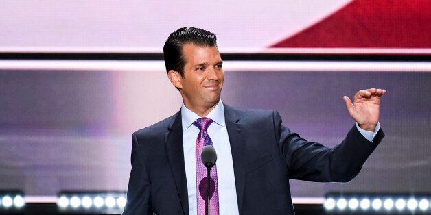 UNITED STATES - JULY 12: Donald Trump Jr., speaks at the 2016 Republican National Convention in Cleveland, Ohio on Monday, July 19, 2016. (File Photo By Bill Clark/CQ Roll Call)