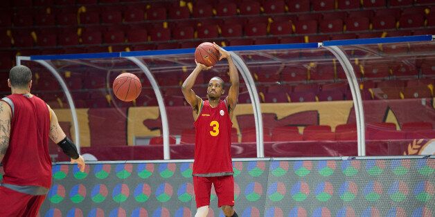ISTANBUL, TURKEY - APRIL 26: Errick McCollum, #3 of Galatasaray Odeabank Istanbul in action during the EuroCup Basketball 2016 Finals Galatasaray Odeabank Istanbul Training Session at Abdi Ipekci Arena on April 21, 2016 in Istanbul, Turkey. (Photo by Rodolfo Molina/EB via Getty Images)