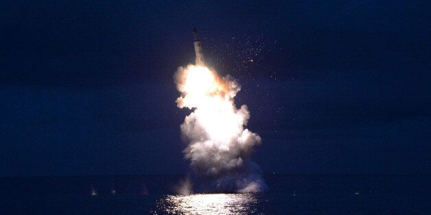 A test-fire of strategic submarine-launched ballistic missile is seen in this undated photo released by North Korea's Korean Central News Agency (KCNA) in Pyongyang August 25, 2016. REUTERS/KCNA ATTENTION EDITORS - THIS PICTURE WAS PROVIDED BY A THIRD PARTY. REUTERS IS UNABLE TO INDEPENDENTLY VERIFY THE AUTHENTICITY, CONTENT, LOCATION OR DATE OF THIS IMAGE. FOR EDITORIAL USE ONLY. NOT FOR SALE FOR MARKETING OR ADVERTISING CAMPAIGNS. NO THIRD PARTY SALES. NOT FOR USE BY REUTERS THIRD PARTY DISTRIBUTORS. SOUTH KOREA OUT. NO COMMERCIAL OR EDITORIAL SALES IN SOUTH KOREA. THIS PICTURE IS DISTRIBUTED EXACTLY AS RECEIVED BY REUTERS, AS A SERVICE TO CLIENTS. TPX IMAGES OF THE DAY