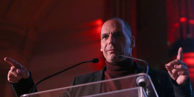 Greece's former Finance Minister Yanis Varoufakis speaks at a Trade Union Co-ordinating Group event in London, Britain November 21, 2015. REUTERS/Neil Hall