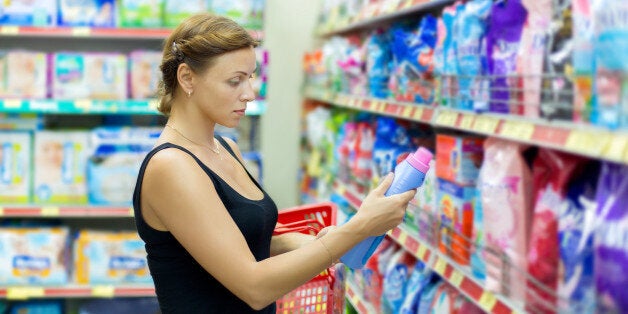 Woman buys washing powder