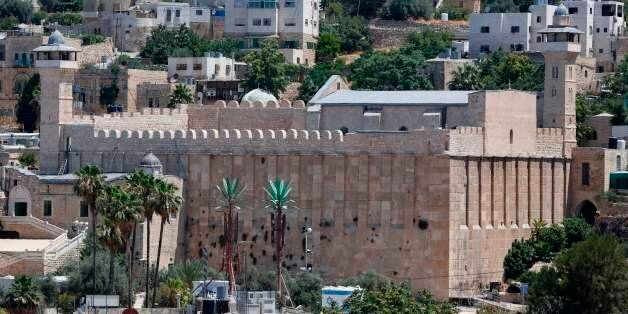 A picture taken on June 29, 2017 shows a view of the Cave of the Patriarchs, also known as the Ibrahimi Mosque, which is a holy shrine for Jews and Muslims, in the heart of the divided city of Hebron in the southern West Bank.On July 7, 2017 UNESCO declared in a secret ballot the Old City of Hebron in the occupied West Bank a protected heritage site.Hebron is home to more than 200,000 Palestinians, and a few hundred Israeli settlers who live in a heavily fortified enclave near the site known to